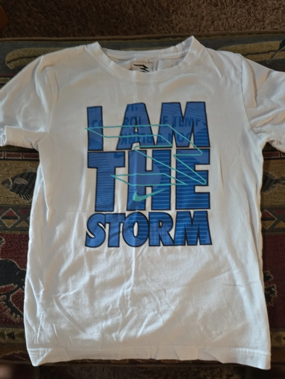 Nike White Tee with Blue 
